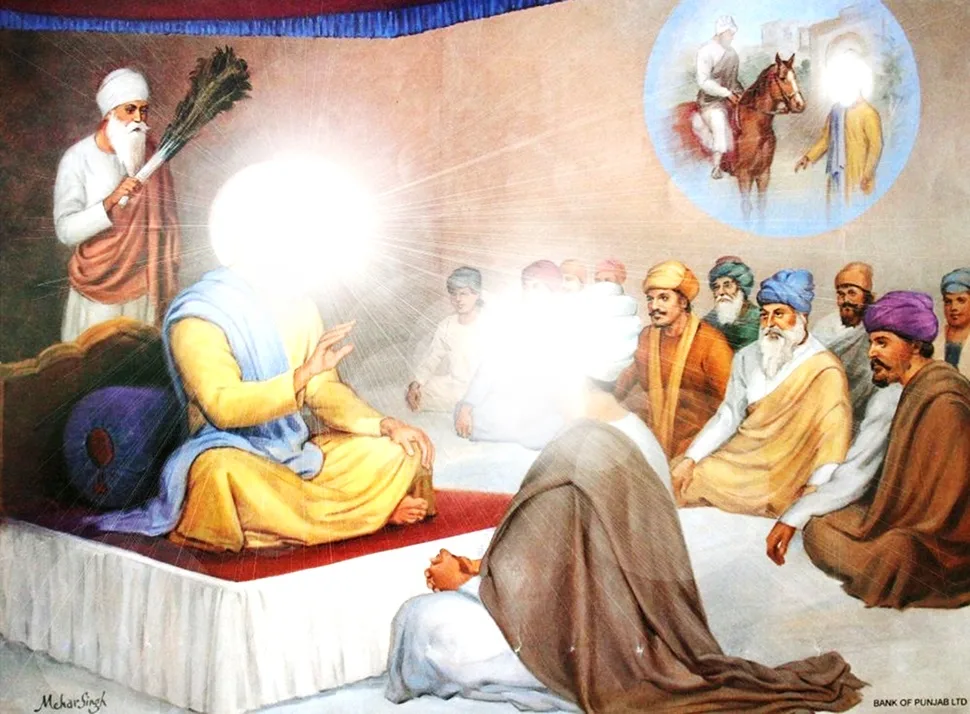 Bhai Lehna Ji with Guru Nanak Dev Ji