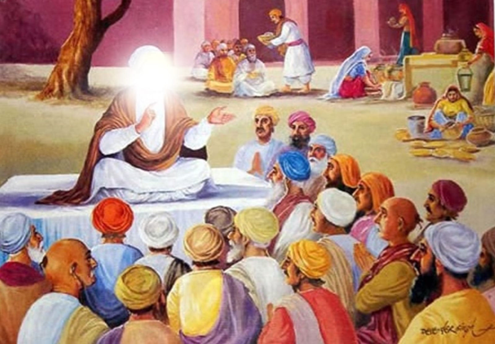 Guru Nanak Dev Ji preaching Sikhi