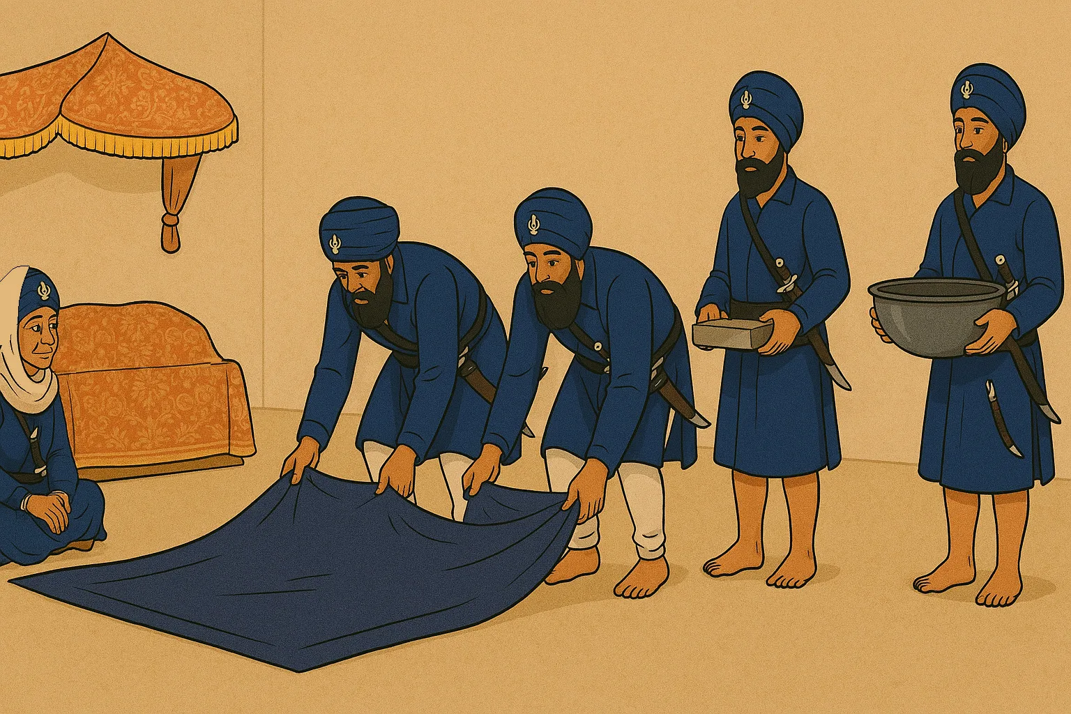 Setting Up for an Amrit Sanchaar Ceremony