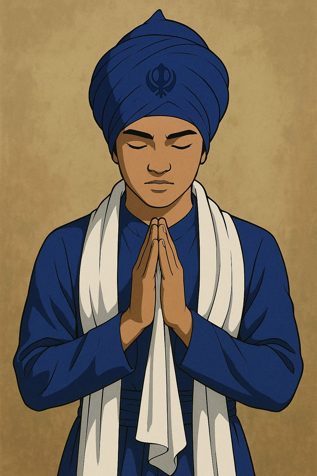 Sikh Boy in Prayer Pose