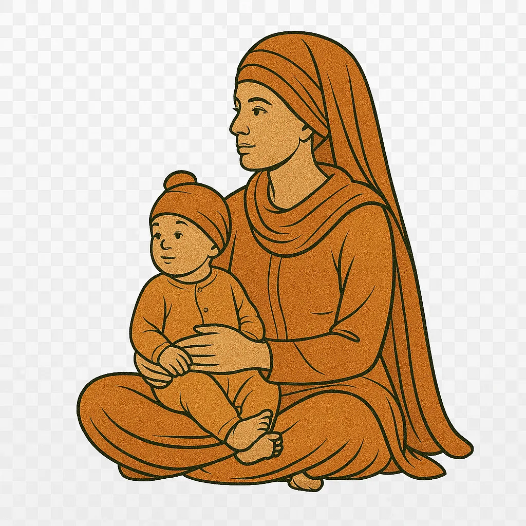 Sikh Mother and Child