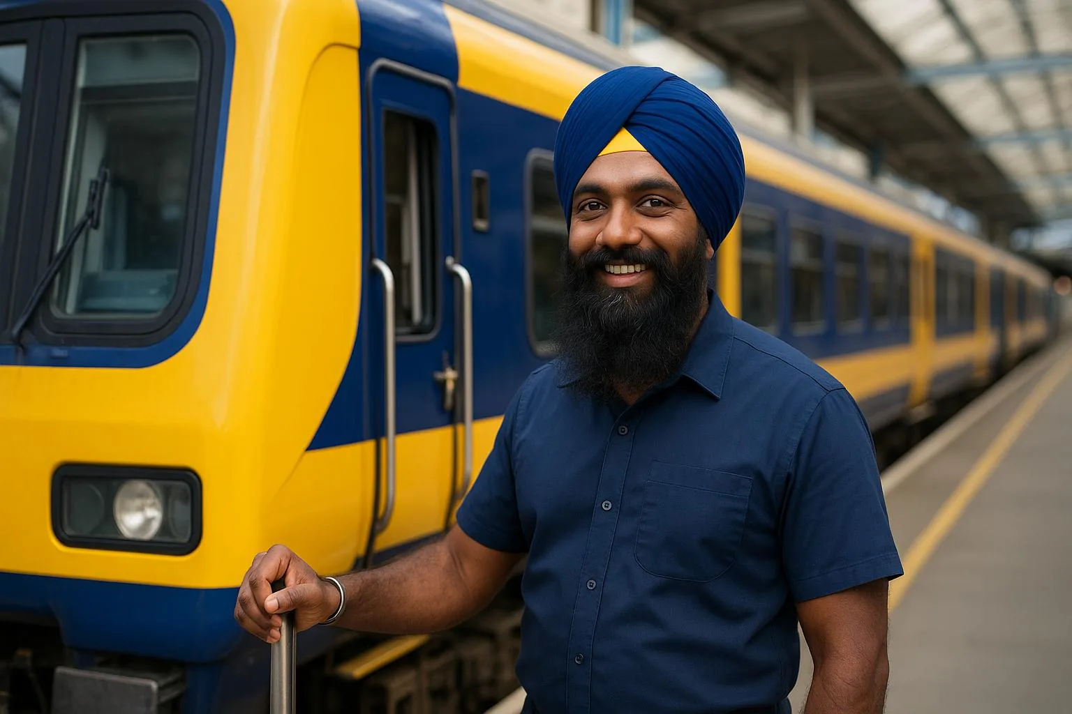 A Tamil origin Sikh working as a train operator