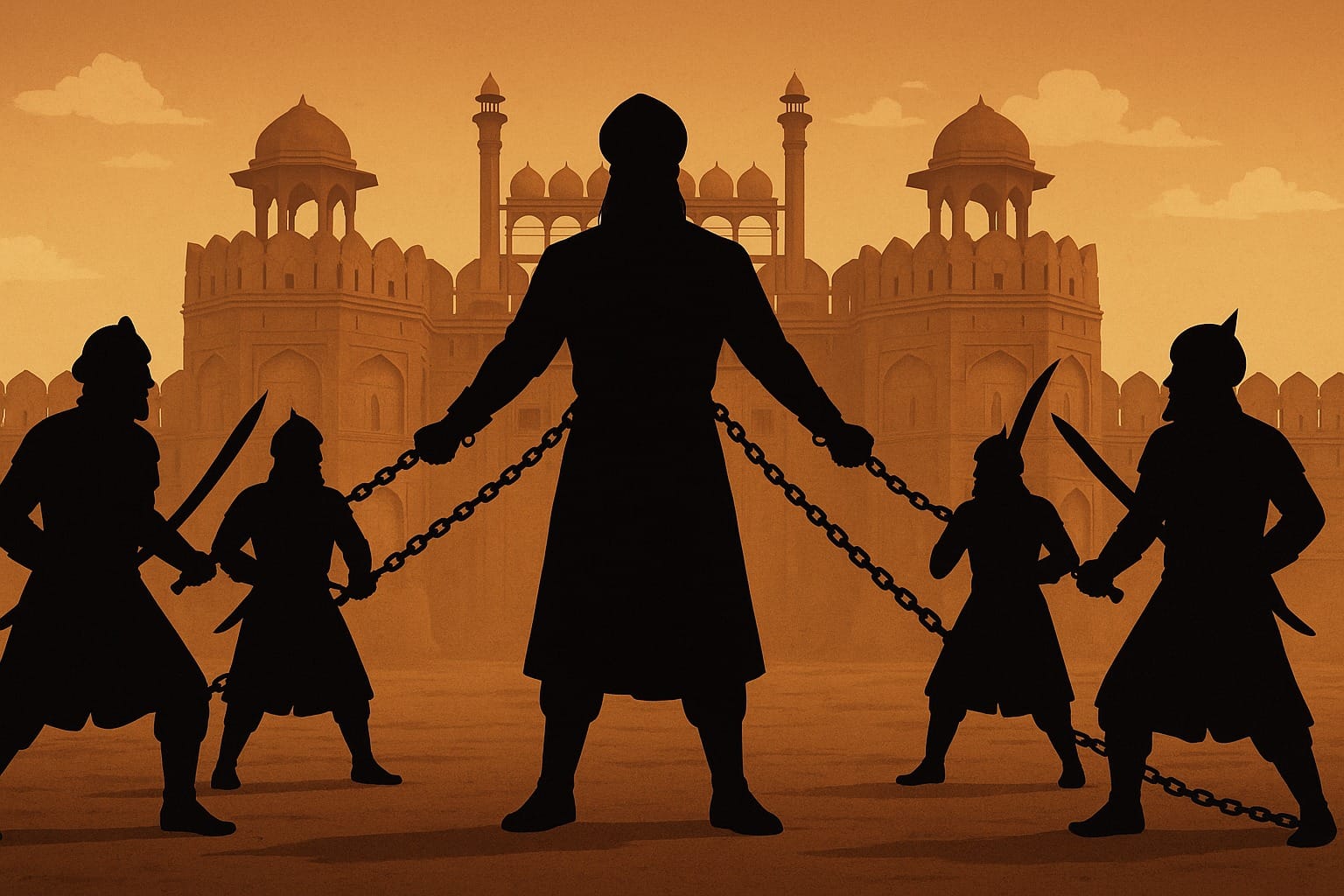 Baba Banda Singh Ji Bahadar brought to Delhi in 1716 March