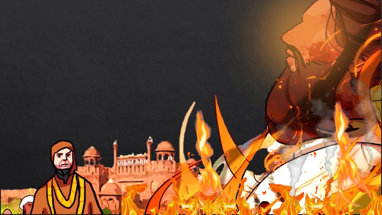 Bhai Sati Das Ji offered himself to be martyred for protecting human rights and not surrendering his faith by being burnt alive wrapped in cotton wool