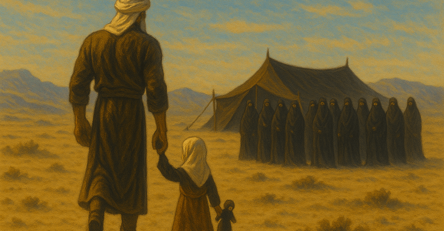 Muhammad, aged 53, marrying Aisha, aged 5, as his 11th wife