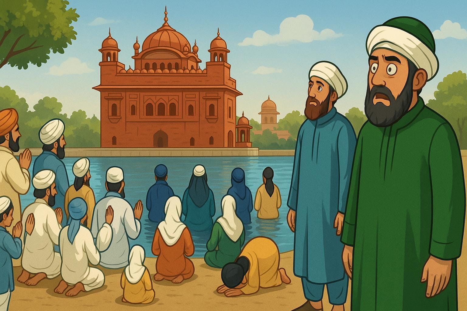 Egotistical intolerant Muslim clerics shocked to see Muslims becoming devotees of Guru Arjan Dev Ji