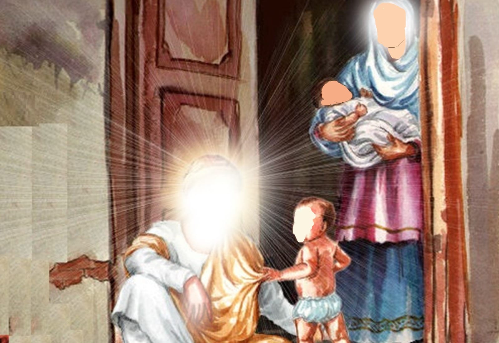 Guru Nanak Dev Ji with his family