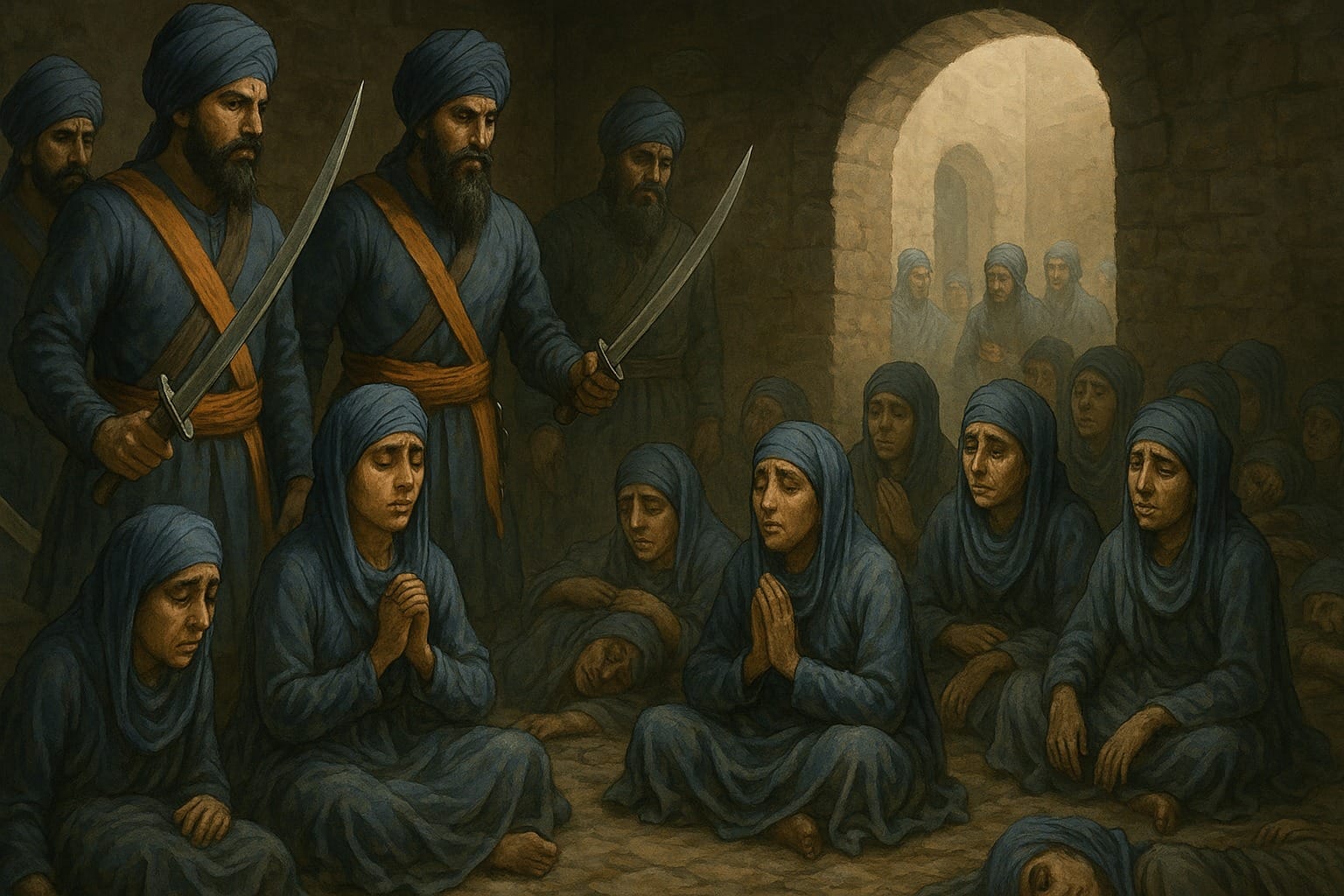 In 1753 Khalsa Army stormed the prison of Mir Mannu and liberated the surviving Sikh women that had endured hunger and torture but never gave up their Sikh 2