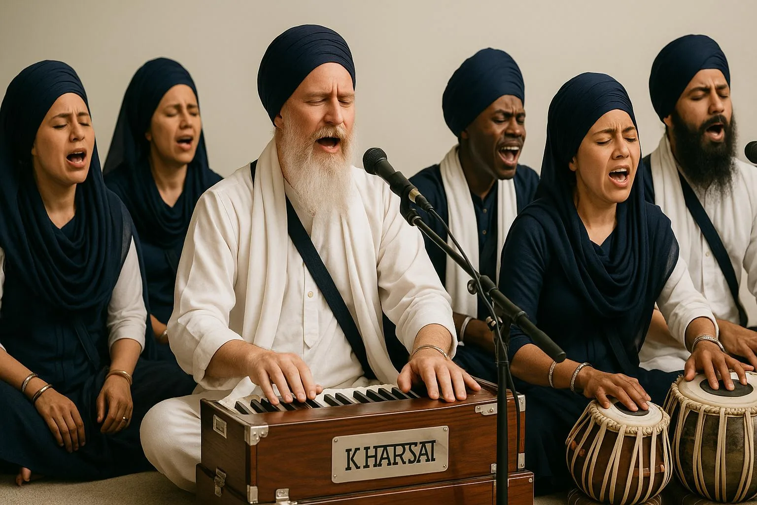 Kirtan Sikh musical worship a medium of connecting the soul to the Sacred Sound of the Divine and elevating ones mind to become with divine love