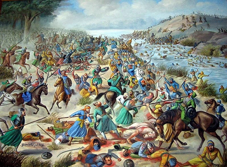 Lakhpat Rais army leading anti Sikh genocide in 1746 that became known as a the Chhota Ghallughara or Minor Holocaust