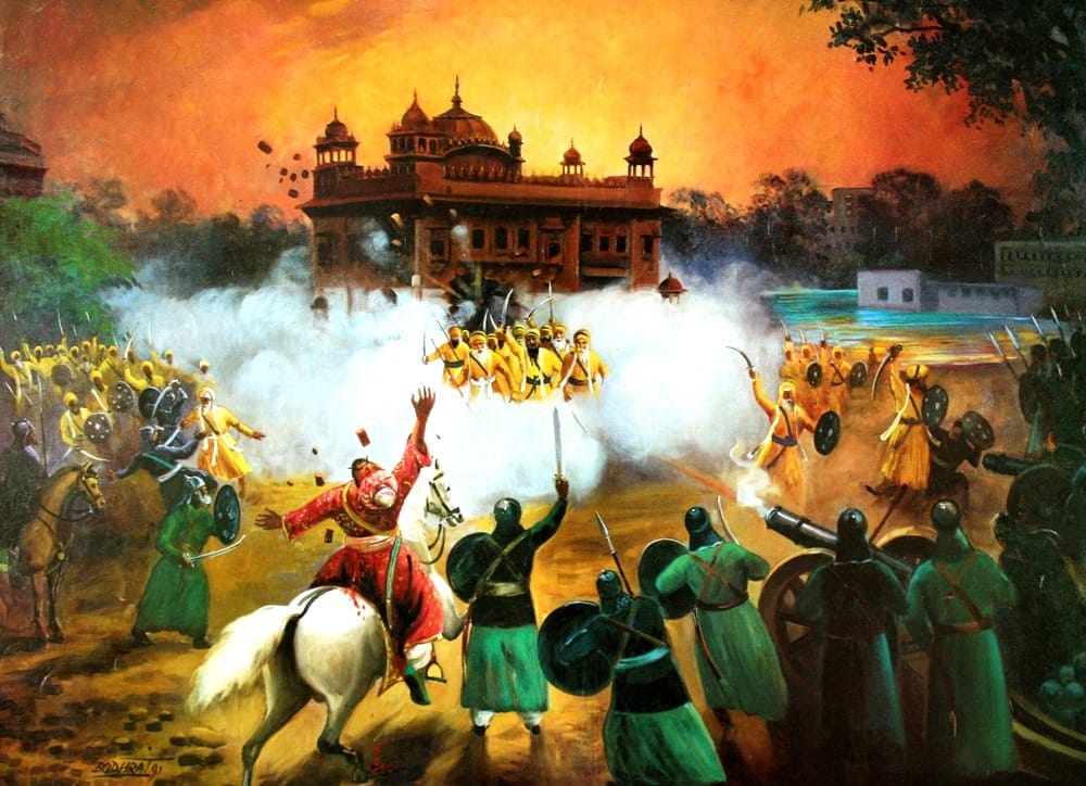 Martyrdom of Baba Gurbaksh Singh Ji Nihang who attained martyrdom on 1st December 1764 defending Sri Darbar Sahib Amritsar with 30 Sikhs against 30000 Afghan army