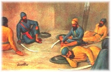 Singhs at Kathu Nangal fort under siege of over 60000 Mughal army in 1715