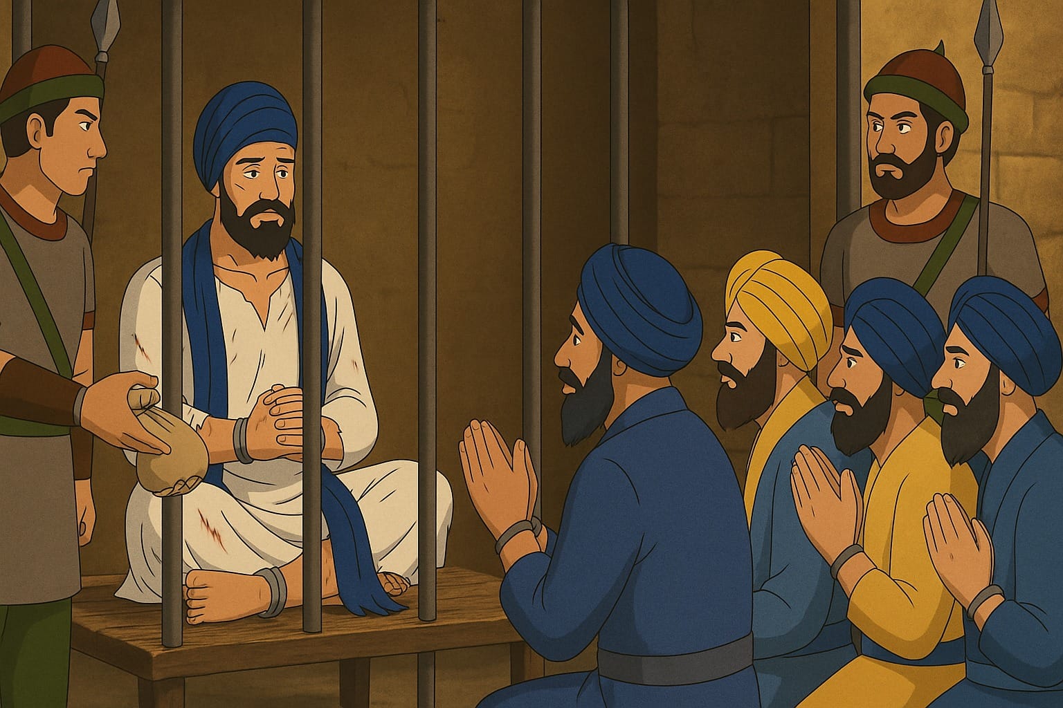 Bhai Taru Singh Ji in Lahore prison