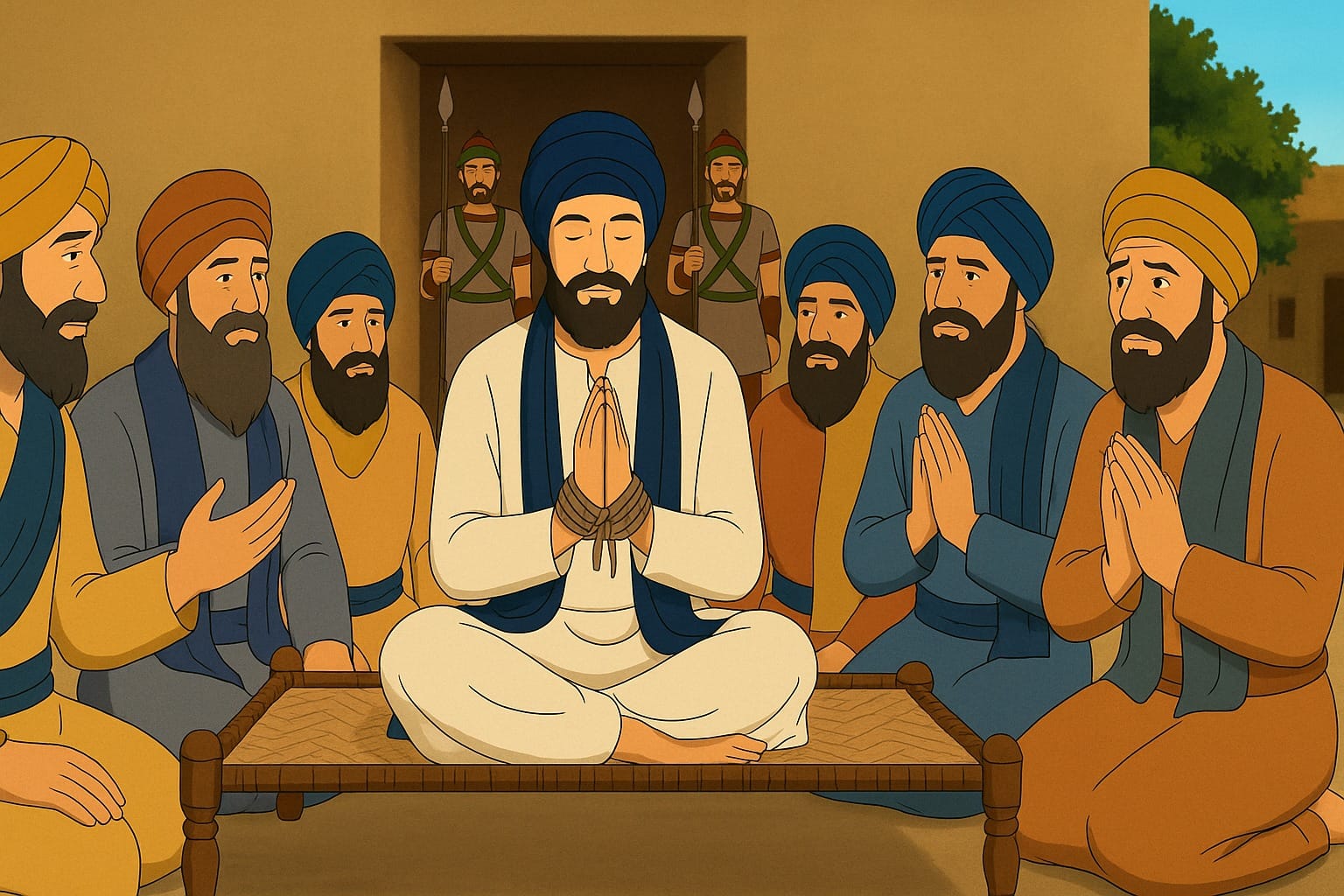 Sikh Sangat visiting Bhai Taru Singh Ji