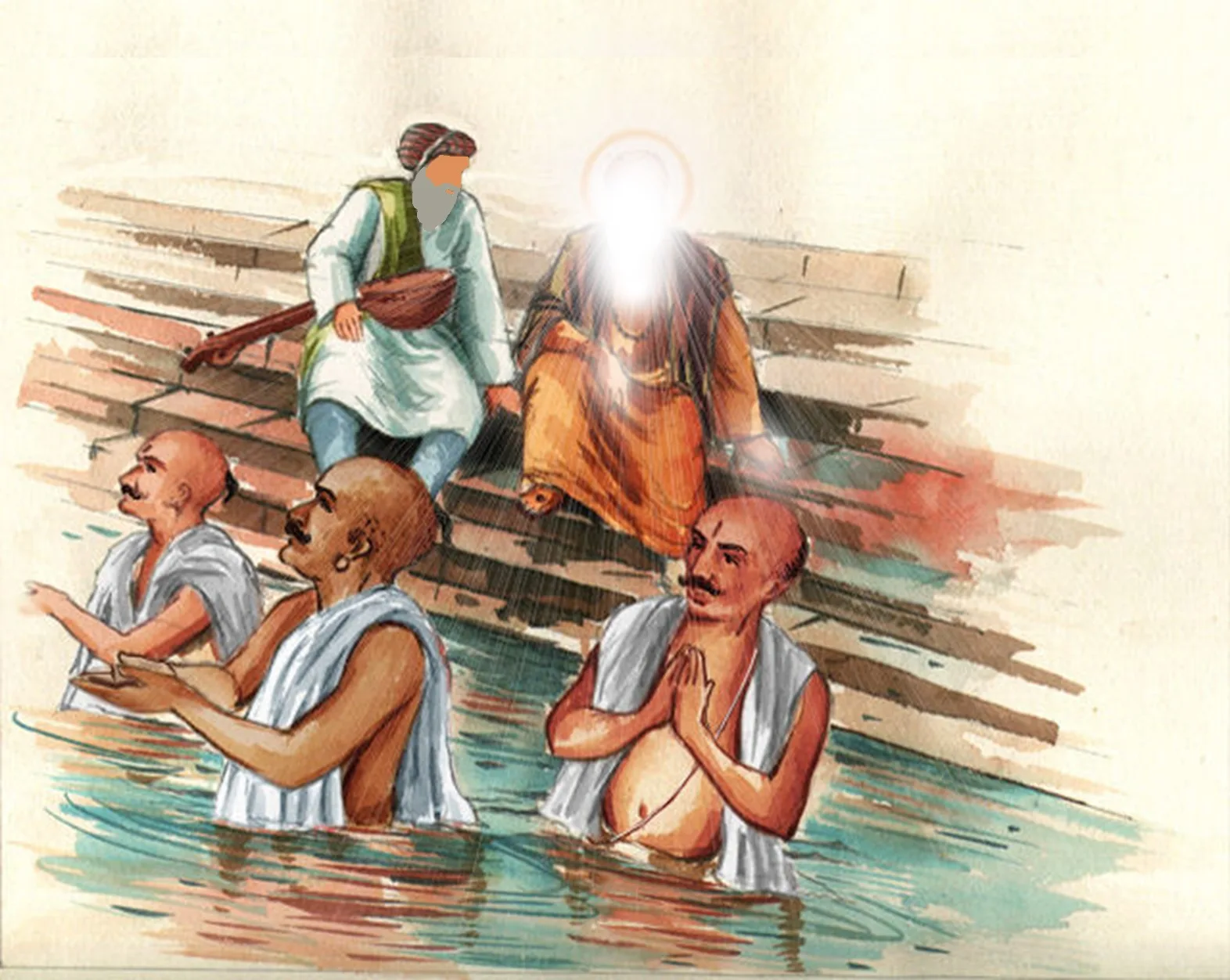 Guru Nanak Dev Ji visited the Hindu holy city of Haridwar and enlightened and challenged the thinking process of the Hindu priests