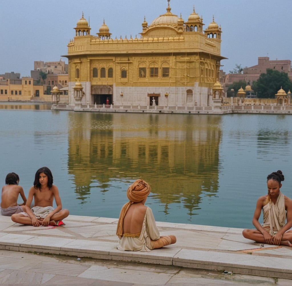 Early 20th century photo of Sri Darbar Sahib before Sikhs had sovereign authority