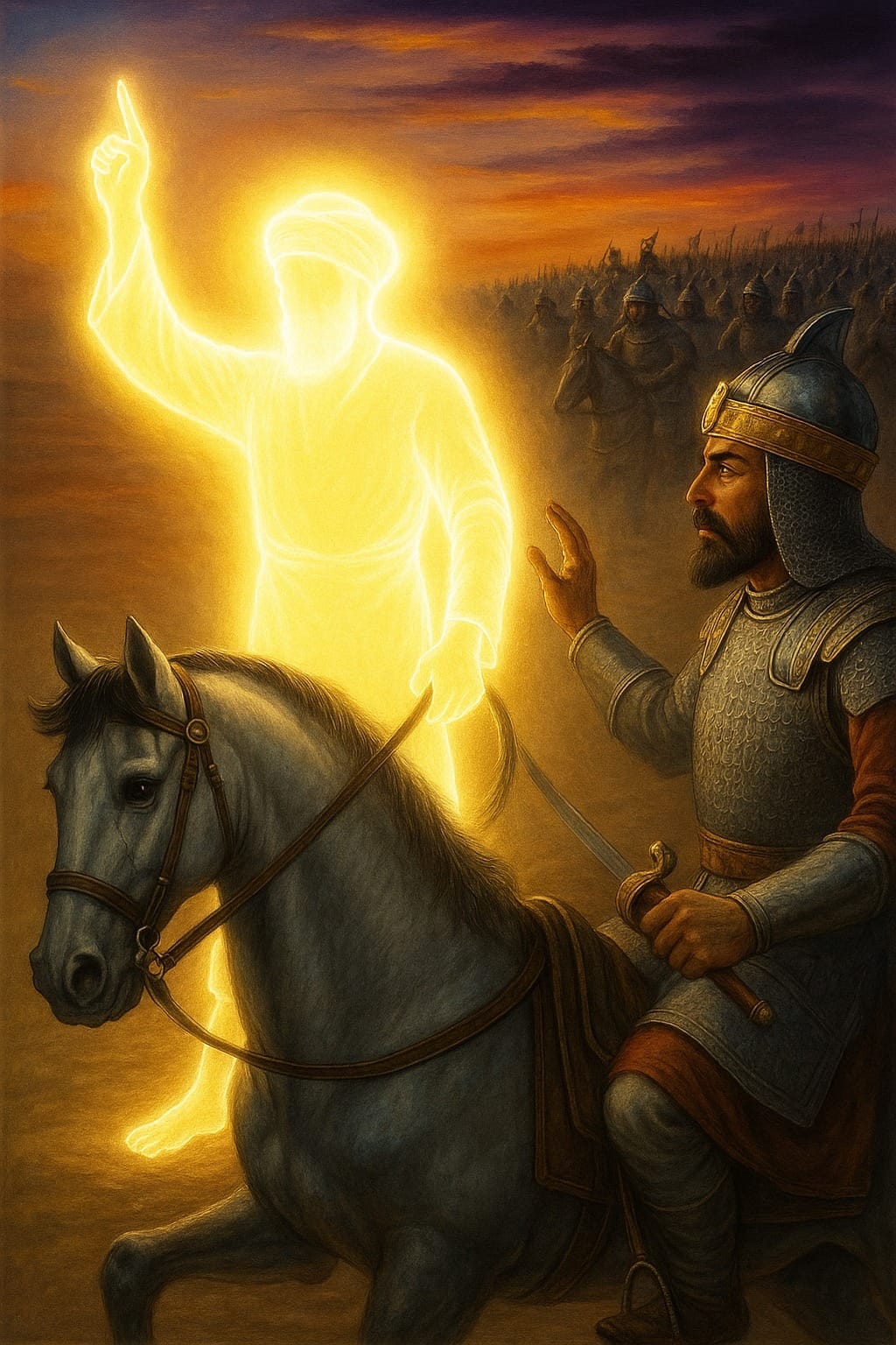 Guru Nanak Dev Ji challenging King Babur the Persian invader