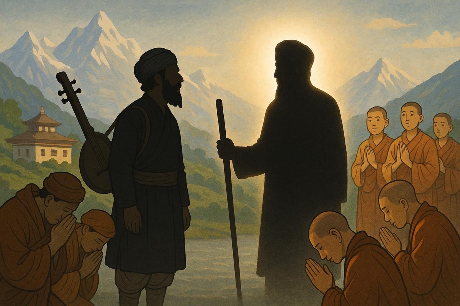 Guru Nanak Dev Ji in Sikkim, Tibet