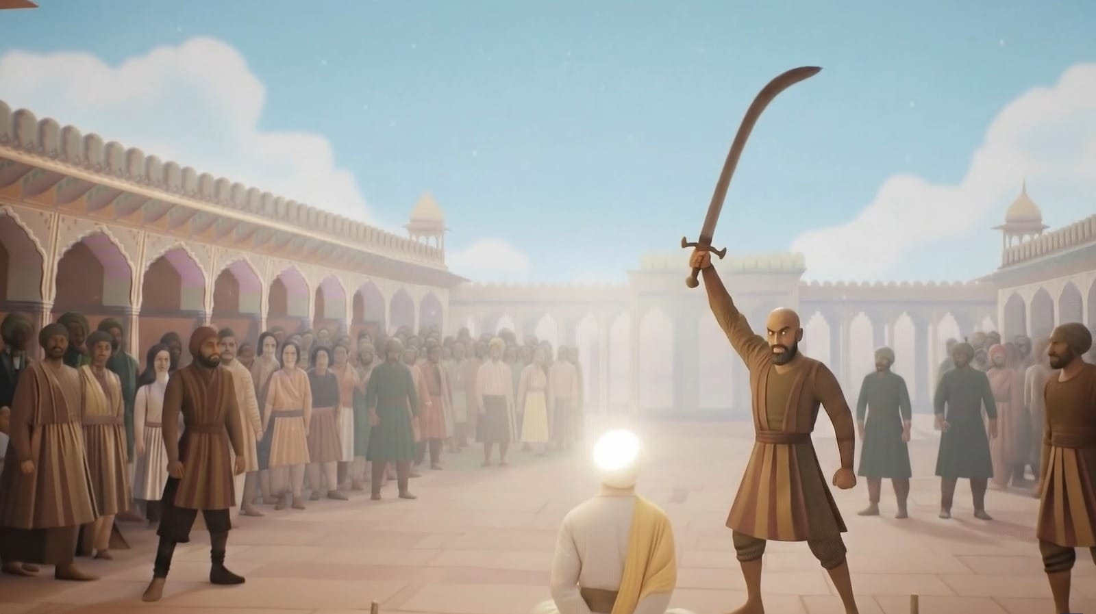 Martyrdom of Guru Teg Bahadur Sahib Ji at Chandni Chowk Delhi on 11th November 1675