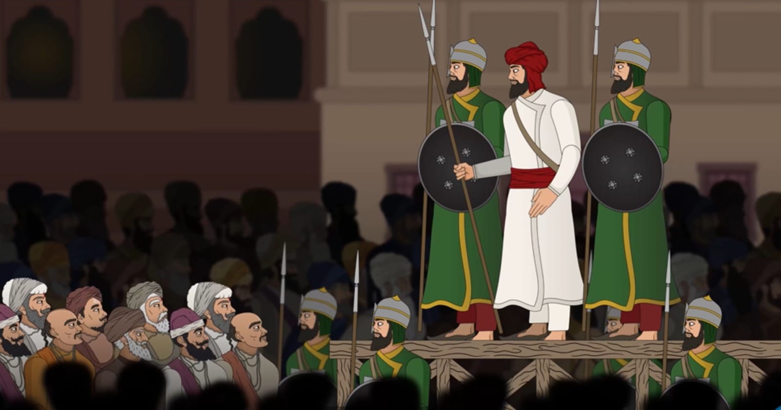 Public announcement of the martyrdom of Guru Teg Bahadur Ji on 11 November 1675