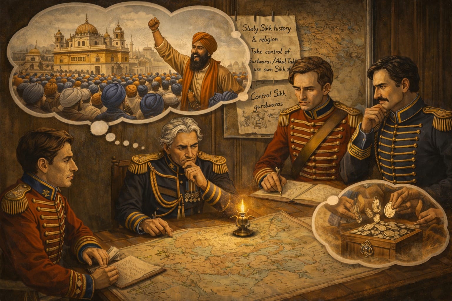 after the annexation of the sikh kingdom the british planned to control and subdue sikhs by controlling gurdwaras