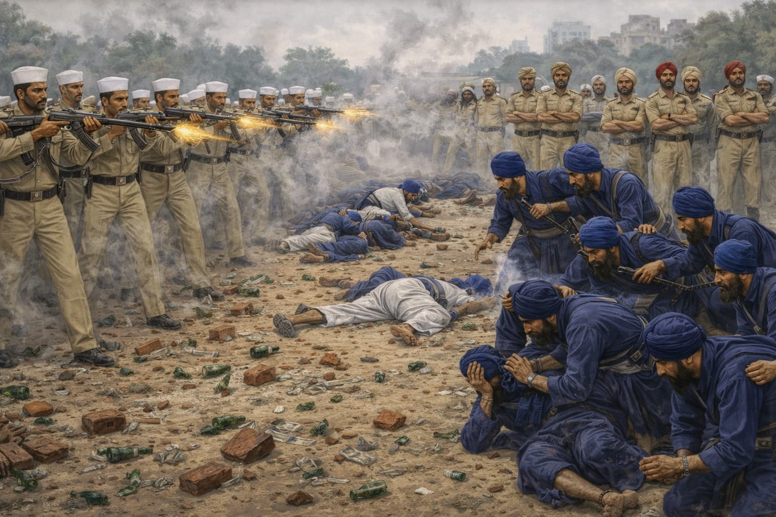 Massacre of Vaisakhi 1978 when Nirankaris attacked Sikh protesters from Akhand Kirtani Jatha