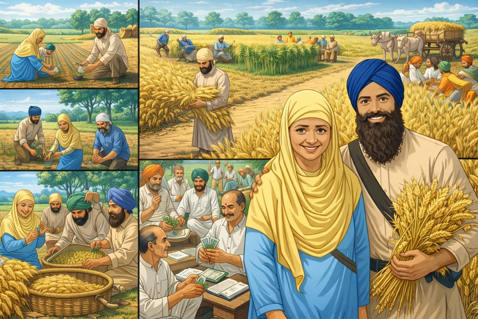 Vaisakh harvest in Punjab